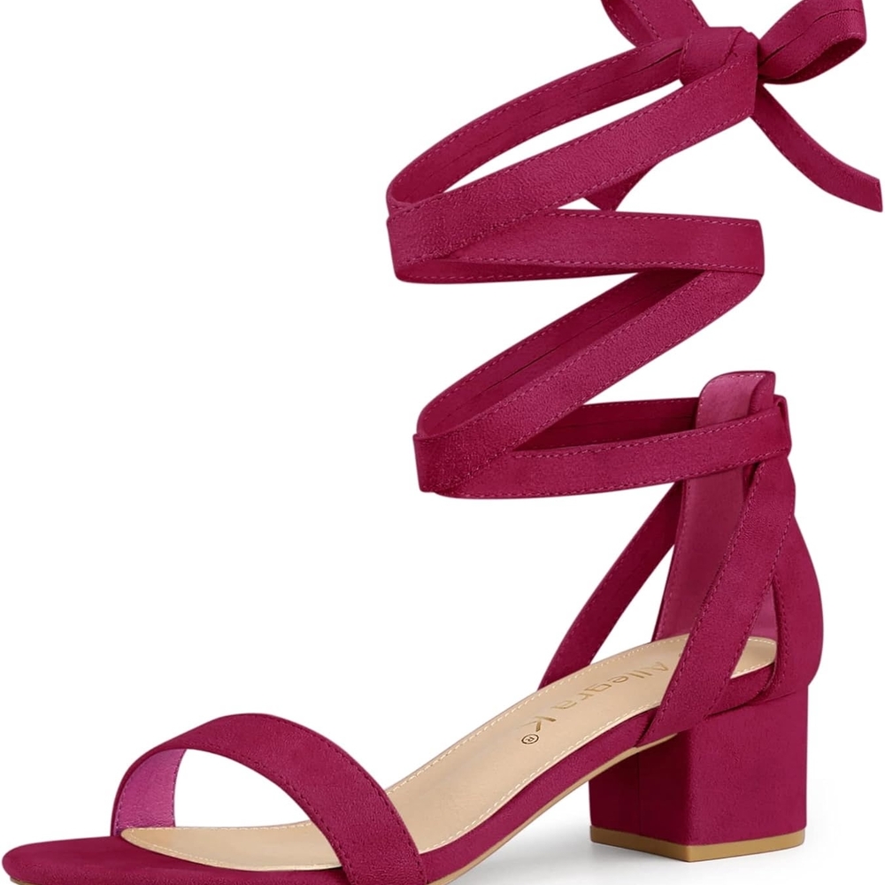 Allegra K Women's Pink Strappy Sandals